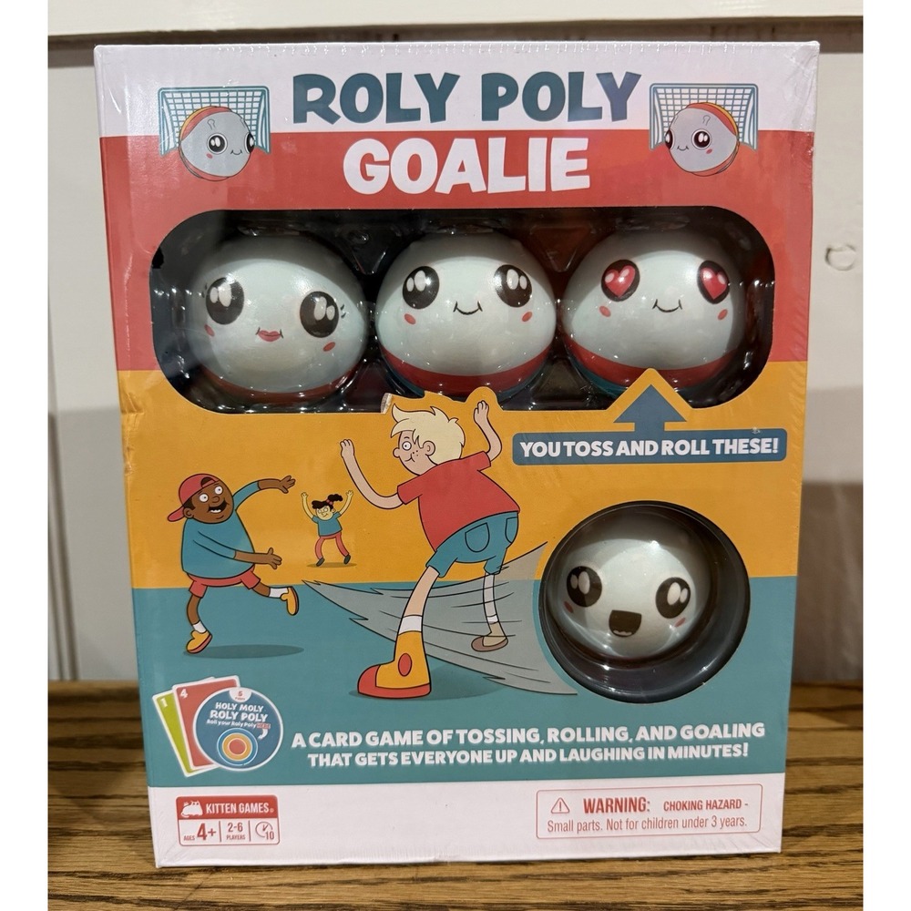 Exploding Kittens Roly Poly Goalie Card Game 2-6 Players Ages 4+ NEW